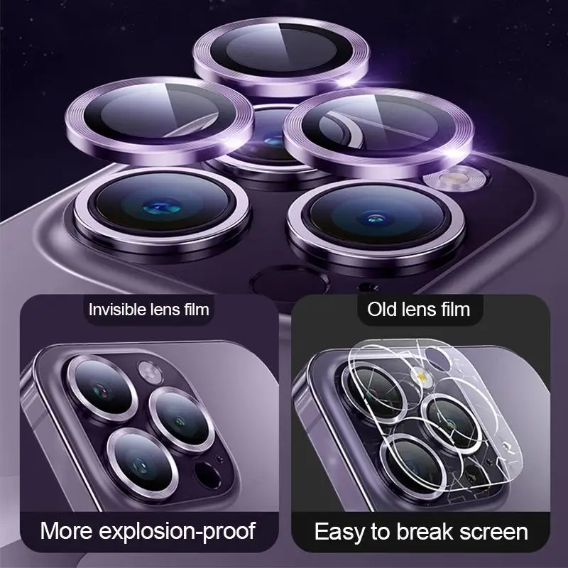 Protecteur d'appareil photo pour iphone 15pro Max 14 Plus, couvercle de protection d'objectif complet en alliage pour iphone 15 Pro_voghion.com