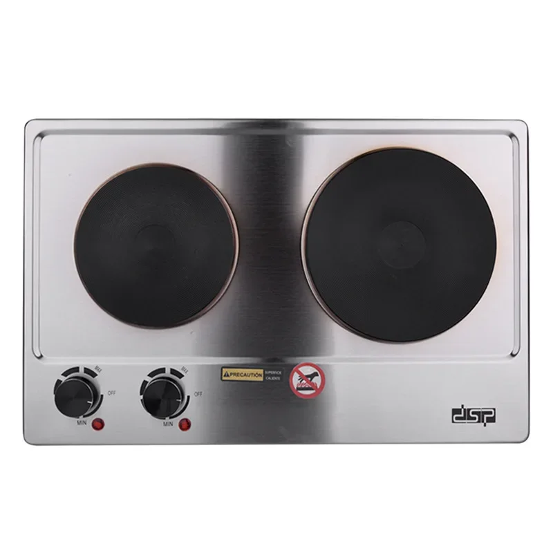 

220V Dual size Electric Stove Desktop Double Eye Cooking Stove Embedded High-power Stir Fry Double Electric Stove Cooktops