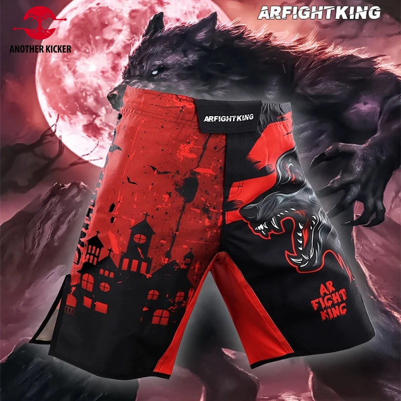 Runhomal Short de MMA Homme Short Boxe Kic-Boxing Fitness Training Fight  Pantalon Court de Sport Kick Boxe Entraînement Grappling Muay Thai Combat  S-3XL Léger E Blanc Bleu S : : Mode