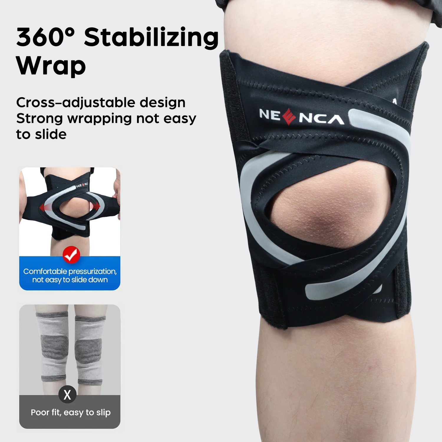 Adjustable Knee Support Wrap for Arthritis & Meniscus Relief