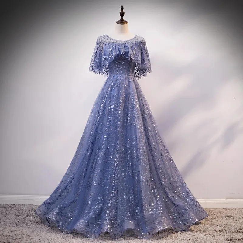 Quinceanera Dress A Line Lace Sequined Floor Length Spring Evening Female Customized