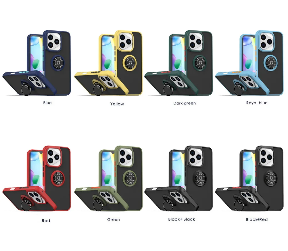 Enhanced Title:  
Durable Armor Matte Case with Magnetic Ring Stand - Shockproof Protection and Versatile Kickstand