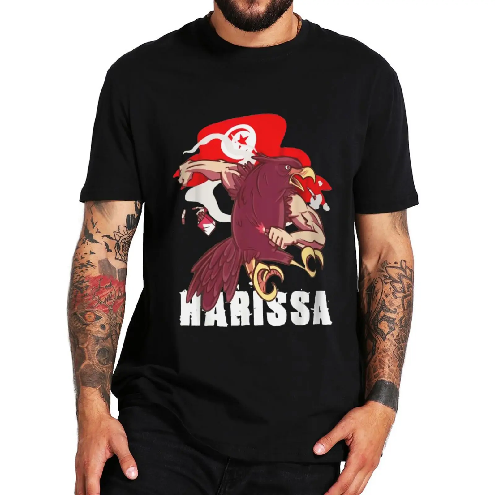 

Футболка унисекс из мягкого хлопка, забавный винтажный топ с надписью The People Of Harissa, с изображением пустынника, в подарок