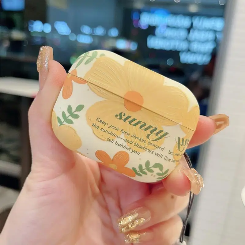 

For Airpods Pro 2 Oil Painting Flowers Case Dustproof Earphone Protector For Apple AirPods 3 Pro 2 Generation Case Boxs Cover