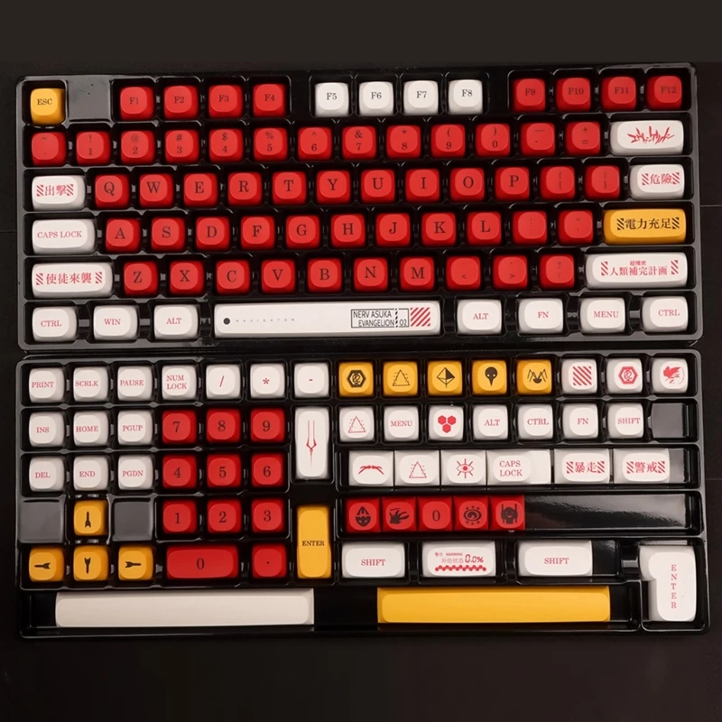 

136-Key MA Profile Keycap PBT DYE-SUB EVA-2 Keycaps для gk61/64/68/84/104/108
