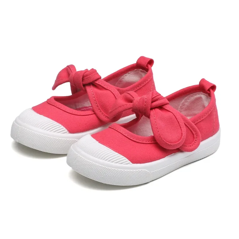 Korean Fashion Baby Shoe Children Canvas Shoes Bow Baby Princess Shoe for Baby Girl Casual Sneaker Tenis Infantil Menino Zapatos 4