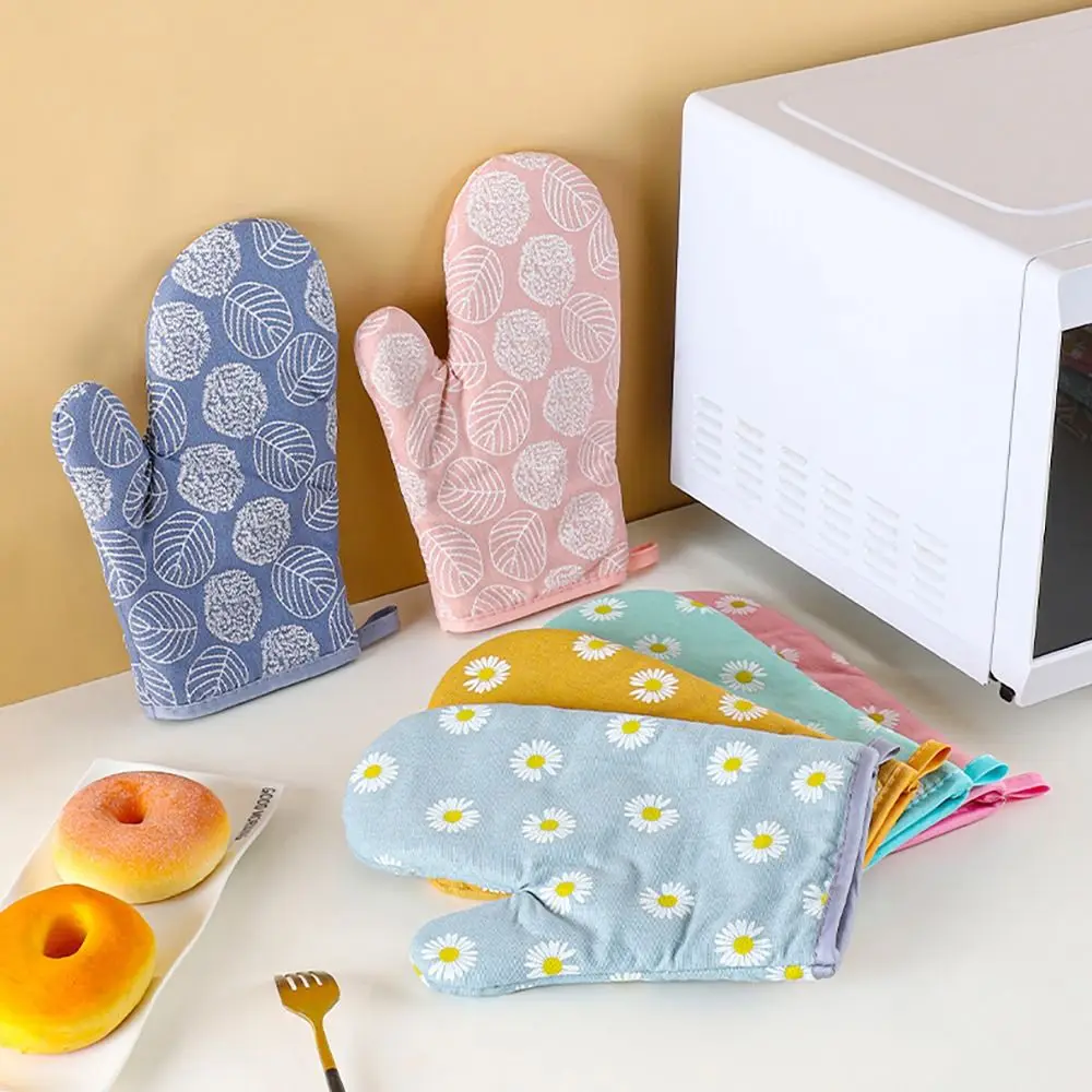 1pc Thickened Microwave Gloves Anti-scald Kitchen Tools Heat Resistance Oven Mitts Portable Baking Accessories