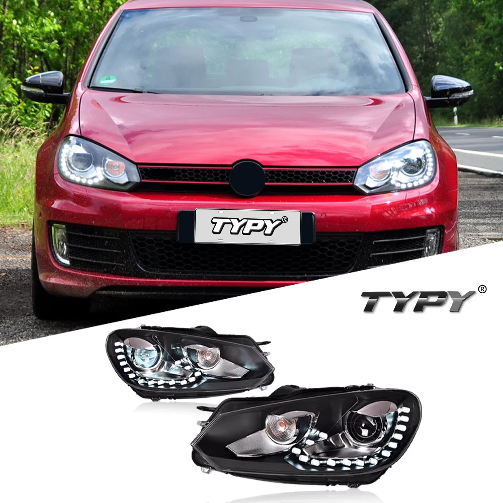 

Car Headlight For VW Golf 6 2009-2012 Golf 6 Headlight Upgrade Modified to Dynamic Turn Signal Brake Car LED Headlight Assembly