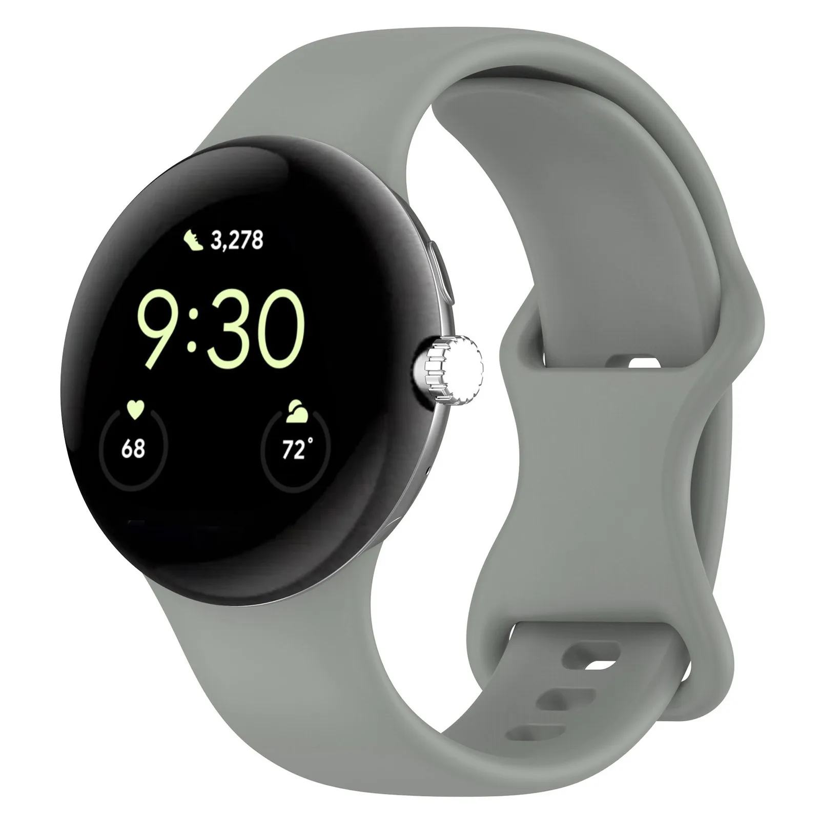 Enhanced Silicone Strap for Google Pixel Watch – Original Replaceable Watchband, 45mm/41mm Strap