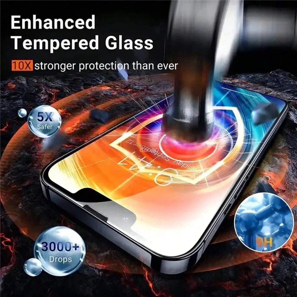 Premium HD Clear Tempered Glass Screen Protector - Pack of 5