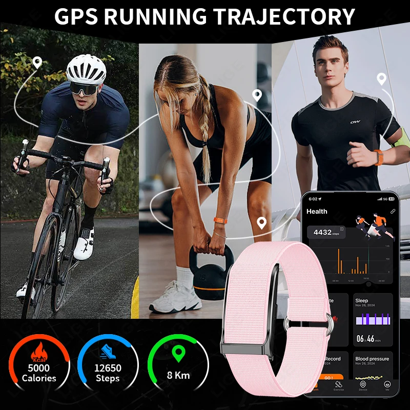 LIGE Smart Bracelet For Android IOS Women Smartwatch Men Heart Rate Blood Oxygen Waterproof Sport Smart Band Watch Ladies Gift