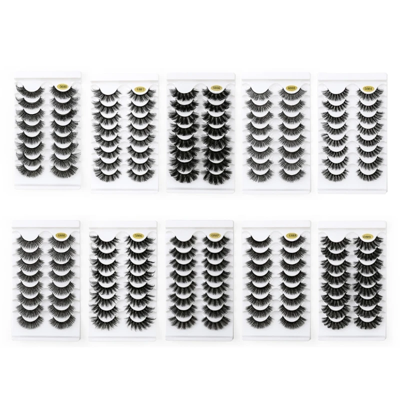 

8 Pairs Lashes Eyelashes 3D False Eyelashes Lashes Light Weight for Women