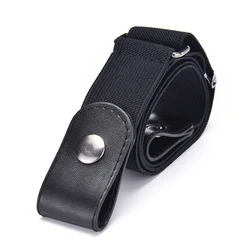 Stylish Elastic Unisex Belt - Invisible, Seamless, and Adjustable (1Pc Black)