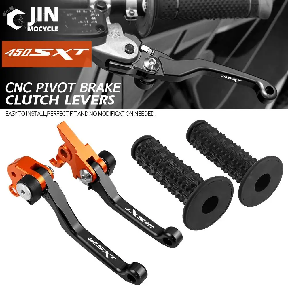

Motocross Non-slip Hand Grips Handlebar & CNC Dirt Bike Parts Brake Clutch Levers For 450SXT 450 SXT 450SX-T 2005 2006 2007 2008