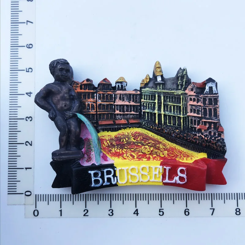 

Creative Brussels Urinary Kid Fridge Magnet Cultural Landscape Tourism Souvenir Resin Message Sticker Crafts Decoration