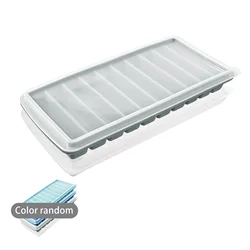 Silicone Easy Release Ice Cube Tray with No - Spill Lid, BPA - Free, 10 Cavities (2pcs Color random)