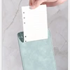 PU Leather Mini Magnetic Writing Clipboard Pure Color Writing Pad Business File Folder Restaurant Menu Covers Paper Organizer 5