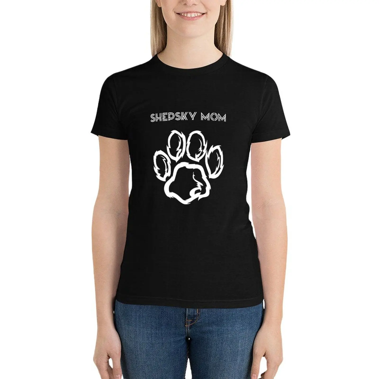 Shepsky Mom , Shepsky Dog ,german shepherd , Gerberian Shepsky T-Shirt summer top kawaii clothes funny t shirts for Women
