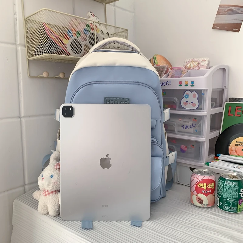 Trendy Girl Book New Laptop Backpack Teenager Women Cute School Bag Fashion Lady Nylon Kawaii College Backpack Female Travel Bag