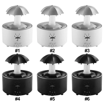 Rotating Umbrella Humidifier with 7 LED Night Light Aromatherapy Diffuser with Remote Auto Shut-Off for Home Office 1