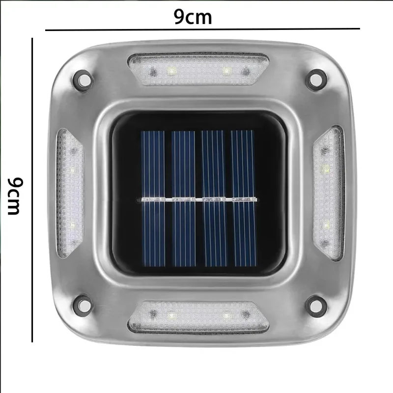 8 LED IP65 방수 태양광 램프 플로어 램프 정원용 야외 진입로 도로 표시 경로 계단 울타리 도로 부두 조명