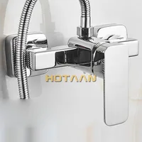 . Chrome ขัดเงาเสร็จสิ้นใหม่ติดผนังก๊อกน้ําห้องน้ําอ่างอาบน้ํามือถือ TAP ก๊อกน้ํา YT-5336 5