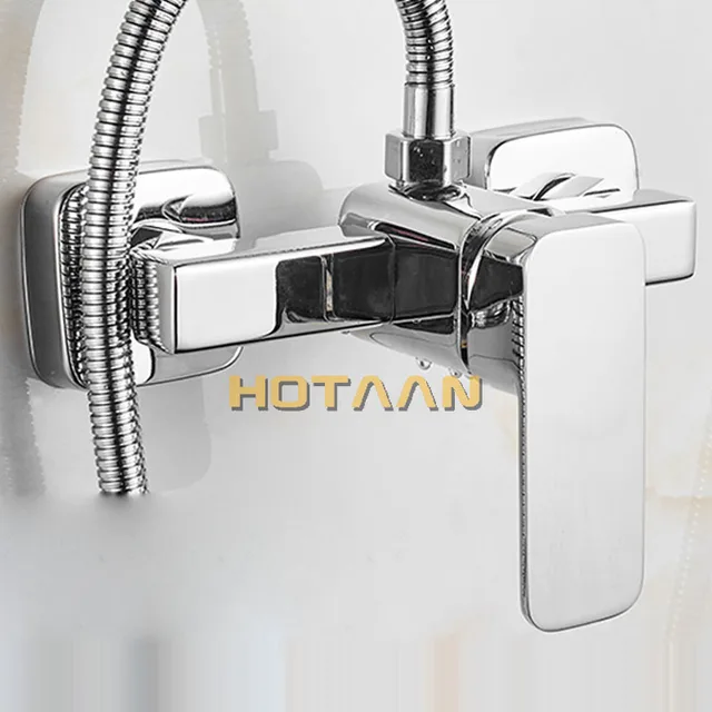 . Chrome ขัดเงาเสร็จสิ้นใหม่ติดผนังก๊อกน้ําห้องน้ําอ่างอาบน้ํามือถือ TAP ก๊อกน้ํา YT-5336 5