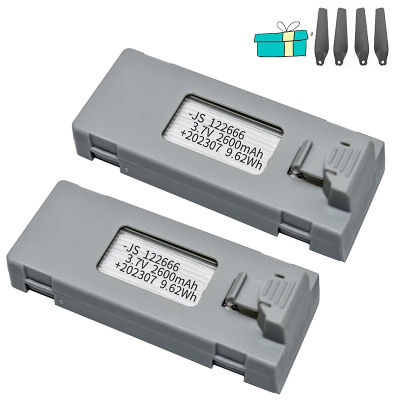 ตัวเลือกสินค้า แบตเตอรี่โดรน 3.7V 2600mAh สำหรับ E88 E88PRO E99 P1 P5PRO และอื่นๆ
