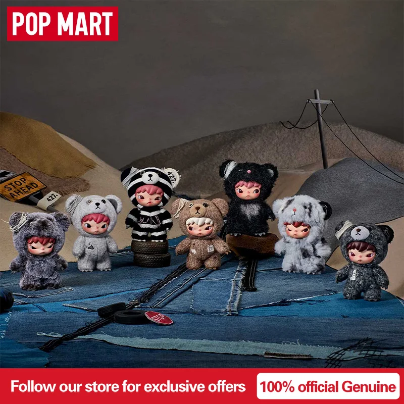 POP MART Echte Hirono Road Journal Serie Vinyl Gesicht Blind Box Plüsch Puppe Anhänger Dekoration Sammlung Weihnachten Geschenk Spielzeug