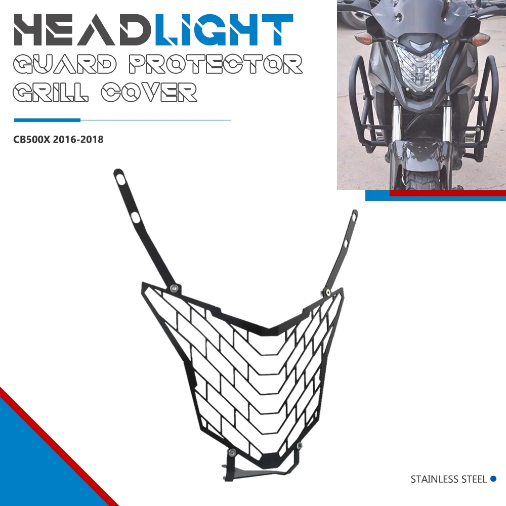 

Headlight Protection Grille For Honda CB500X CB400X CB 500X 400X Headlight Shield Protector Headlamp Mesh Grill Cover Guard