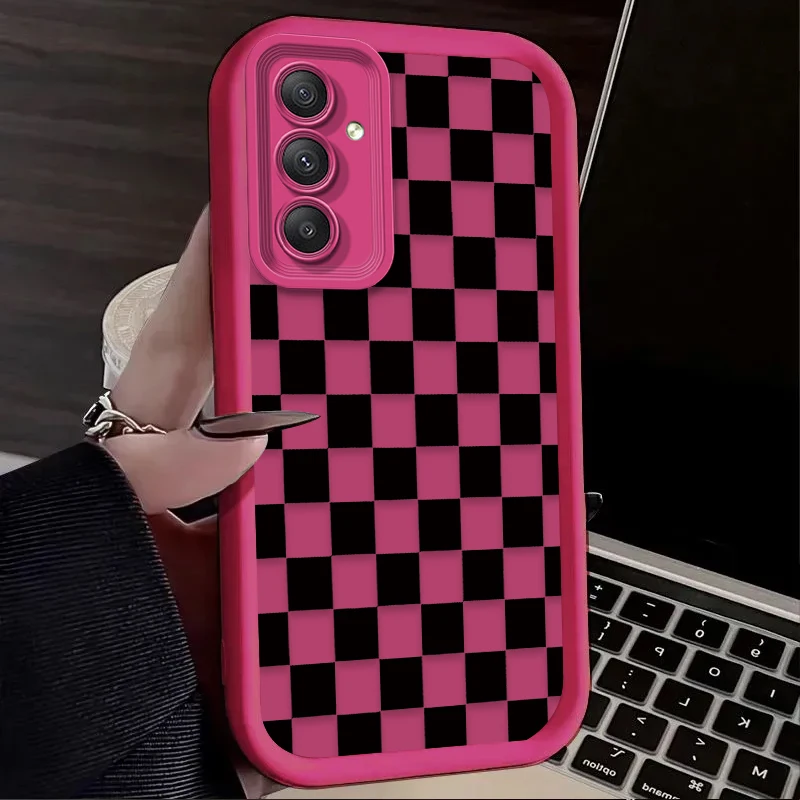 Stylish Black and White Checkered Phone Case