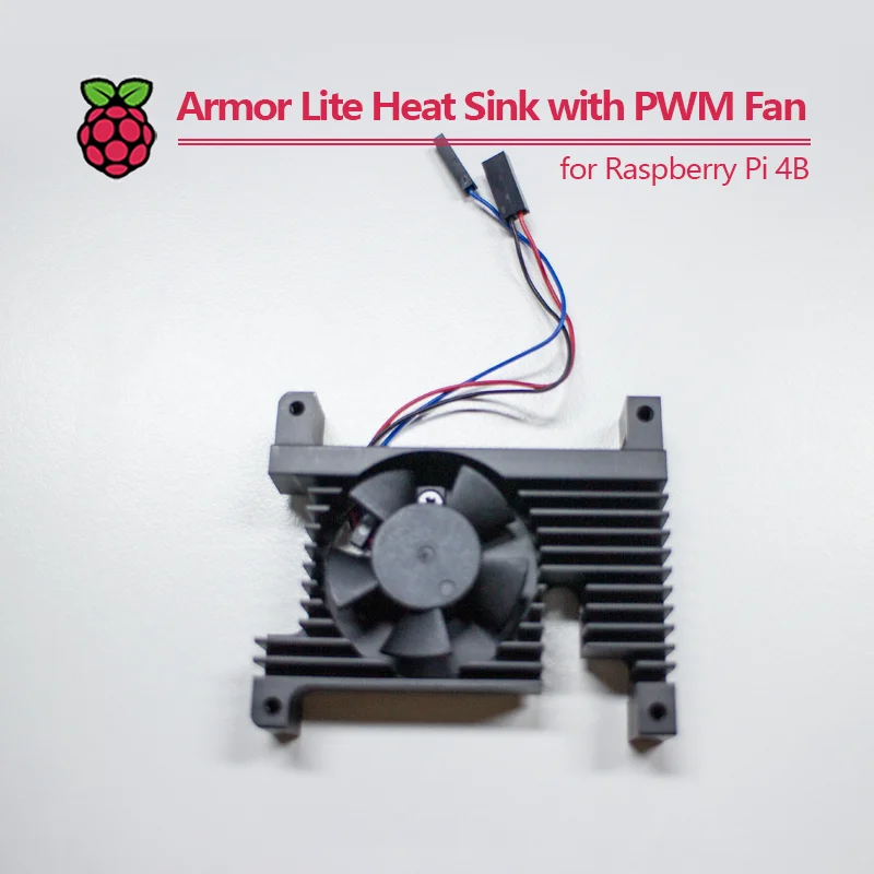 Raspberry pi Armor Lite Heat Sink with PWM Fan for Raspberry Pi 4B