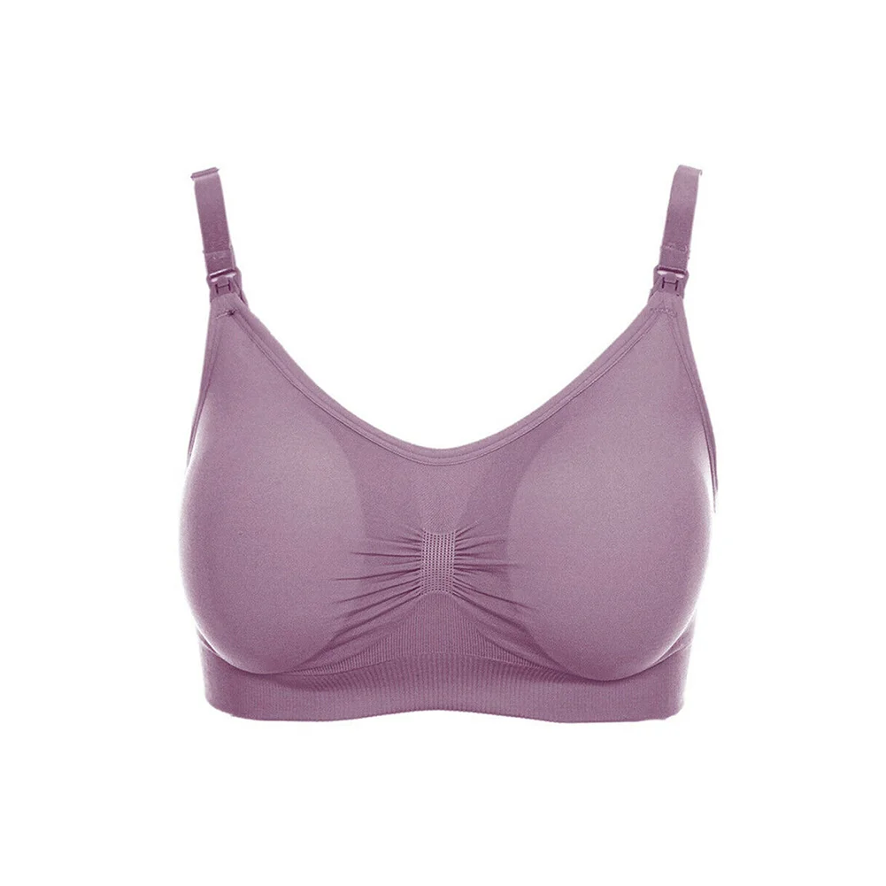 

WEICHENS Comfort Maternity Bras for Women Front Buckle Breastfeeding Plus Size Nursing Bras Pregnancy Sleep Bralettes With Pads