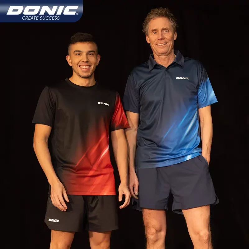 Donic table tennis t-shirts,for men women ,sports polo clothes quick dry tennis tops