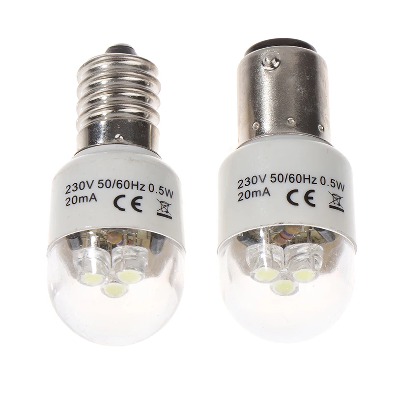 재봉 LED 전구 BA15D/E14 조명 조명, 0.5W AC 190-250W 램프, 가..