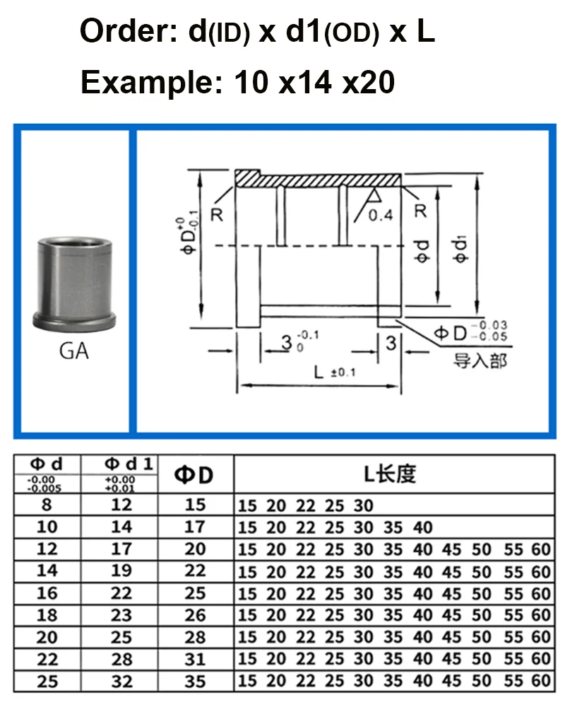 5PCS 몰드 부품 숄더 가이드 커버 핀 커버 펀치 GA 가이드 커버 ID10 - ID25 MM