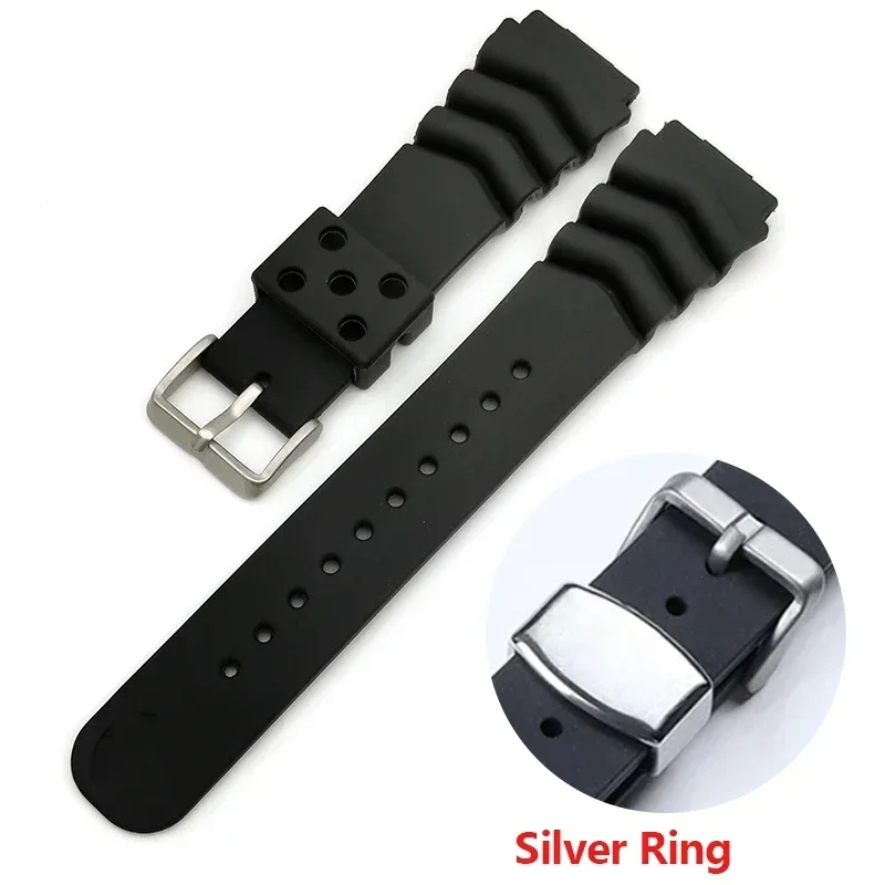 Durable Waterproof Silicone Resin Watch Band - Soft, Sporty Bracelet Accessory