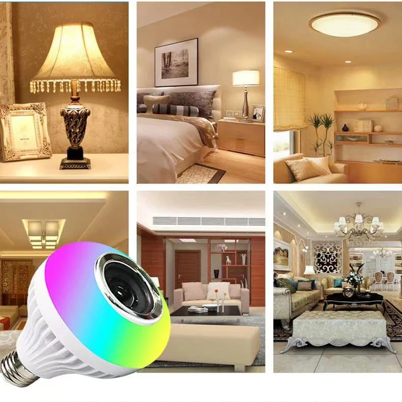 Smart led light bulbs AC85-265V 12W E27 LED light bulb with Bluetooth speaker