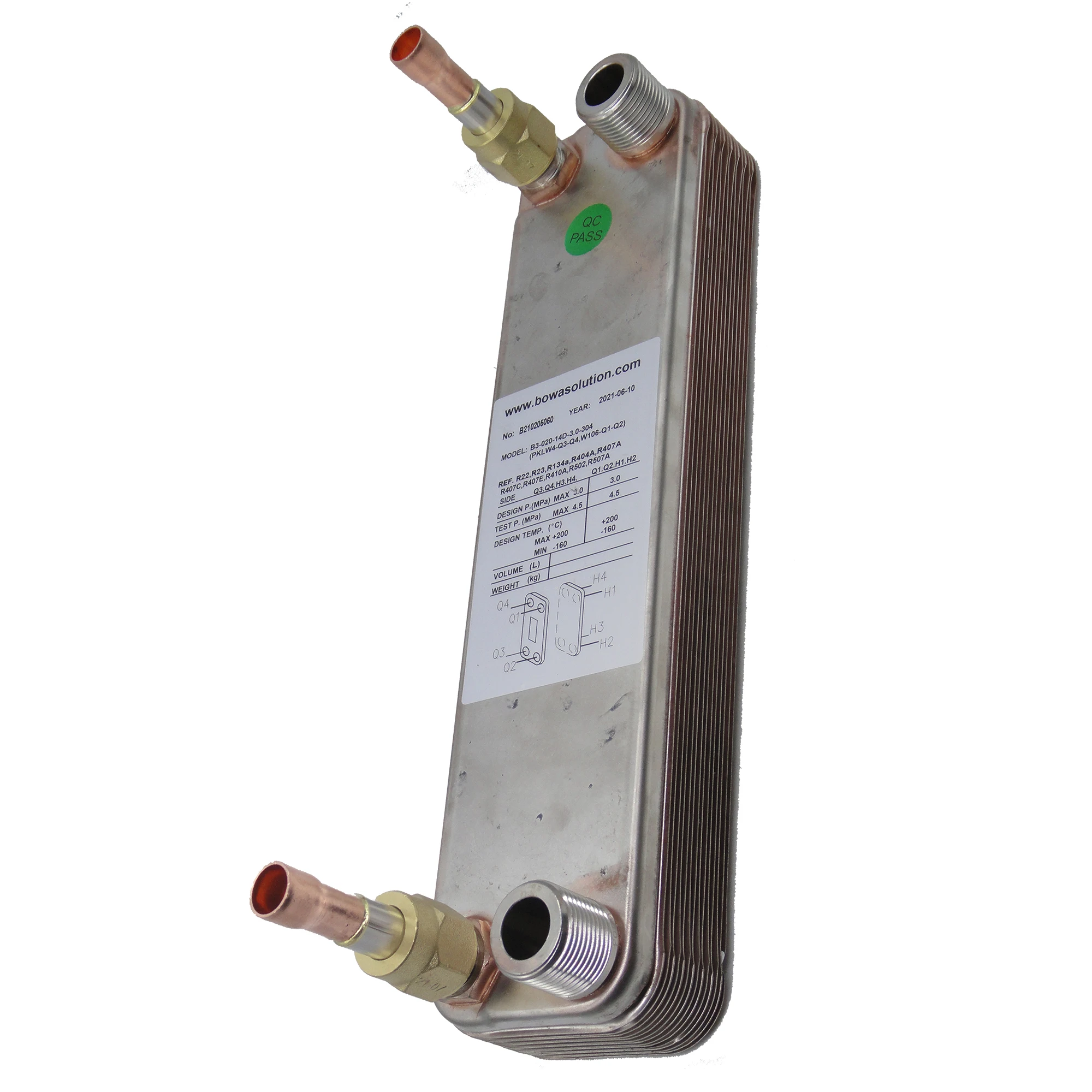 Phe Evaporator Complete Of Water Chiller Matching 1hp Hbp