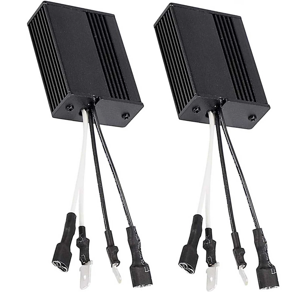 

Decoder H1/H3/H7/H4 Canbus Resistor Anti-Flicker Error Free Harness for LED Headlight Conversion Kit Warning (Pack of 2)