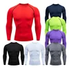 Men's Long Sleeved Sports T-Shirt With High Elasticity And Quick Drying Solid Color Long Sleeves Sportswear Dry Fit Rash guard 5
