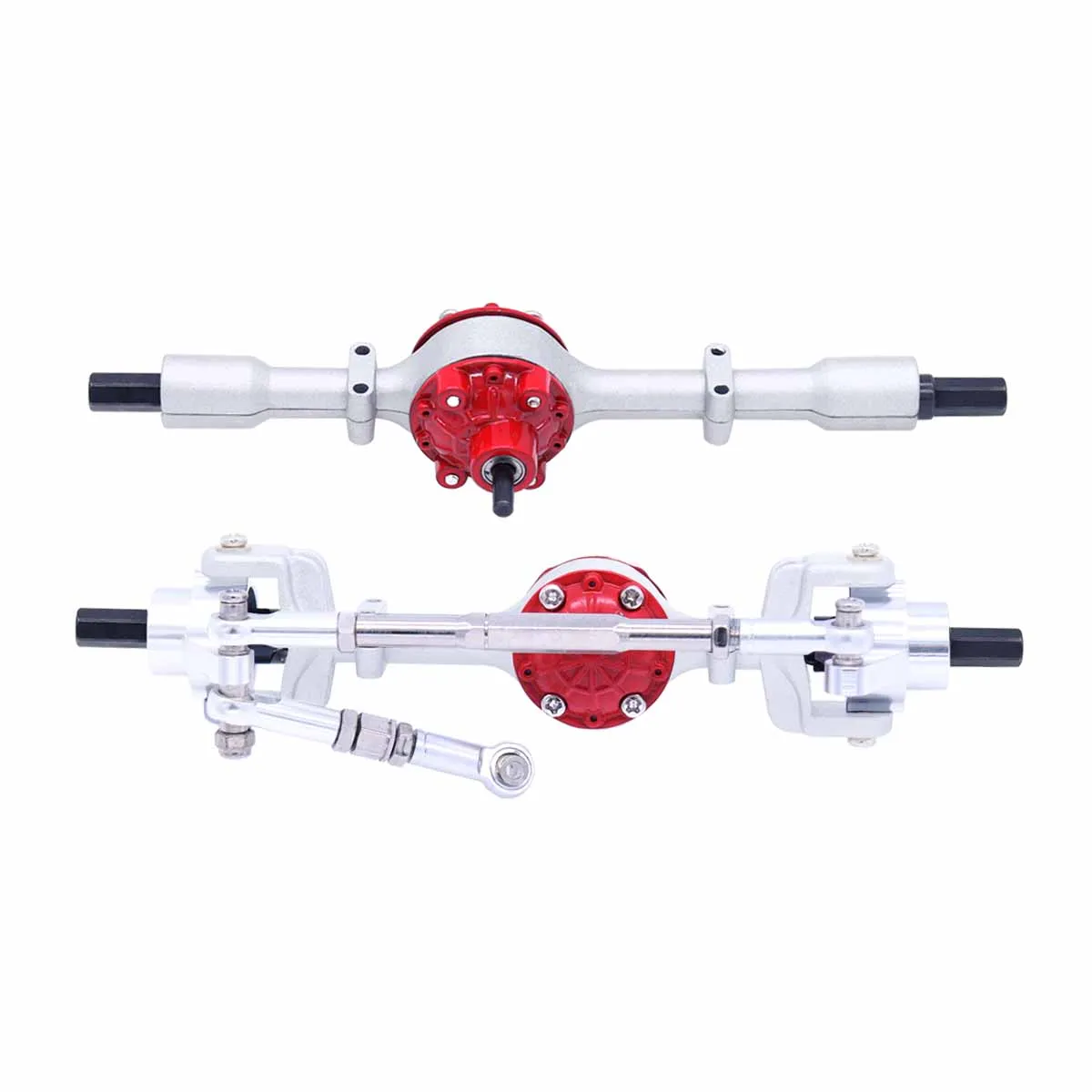 Asixxsix Assale Anteriore E Posteriore In Metallo Con Ingranaggi Per Auto RC WPL 1:16 - Compatibile Con B14, B24, C14, C24, C34, C44 - Kit Di Aggiornamento