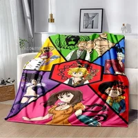 Thicken Blanket Anime The Seven Deadly Sins Printed Flannel Blankets for Beds Sofas Warm Bed Sheet Soft Blanket 1
