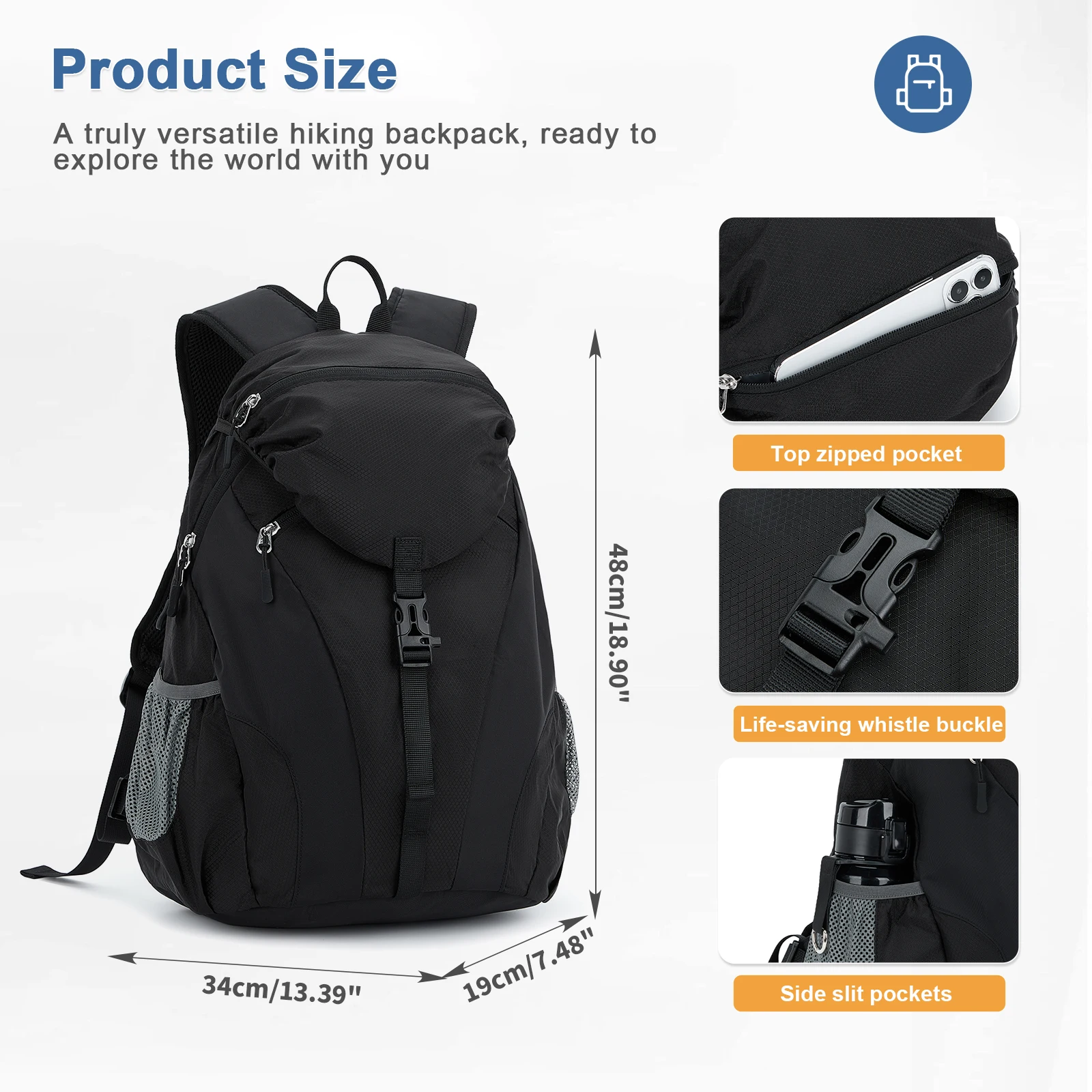 Camping Backpack Breathable Fishing Bag，Mountaineering Travel Backpack, Outdoor Sports Large Capacity Storage Lightweight Travel