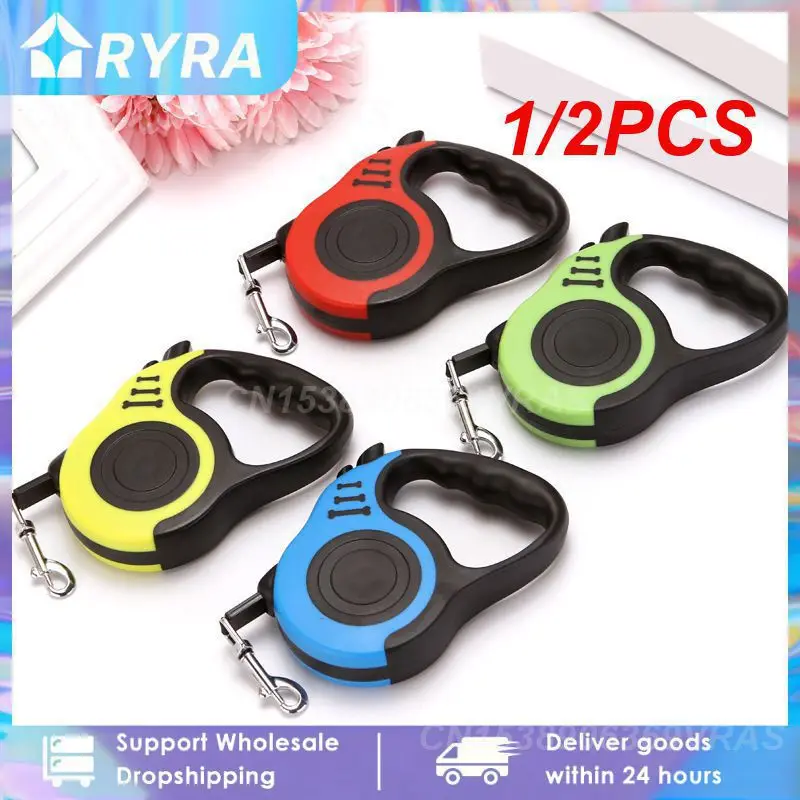 1/2Pcs Guinzaglio Per Cani 5M Guinzaglio Durevole Automatico Retrattile Nylon Cat Lead Extension Puppy Walking Running Lead Roulette Per Cane