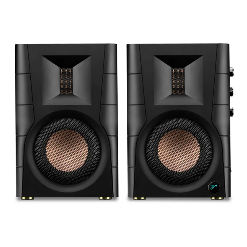 HV-04 Swans Speakers D100 Powered Bookshelf Speaker 2.0 Active BT 5.0 Speaker for TV/ HIGH FIDELITY TWEETER