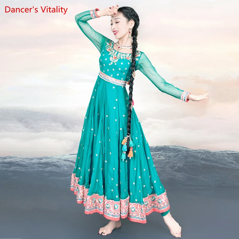 

India Dress Daily Dance Performance Competition Sari Clothing Nepal Exotic Dance Clothing Female Indian Dress Women Traditional