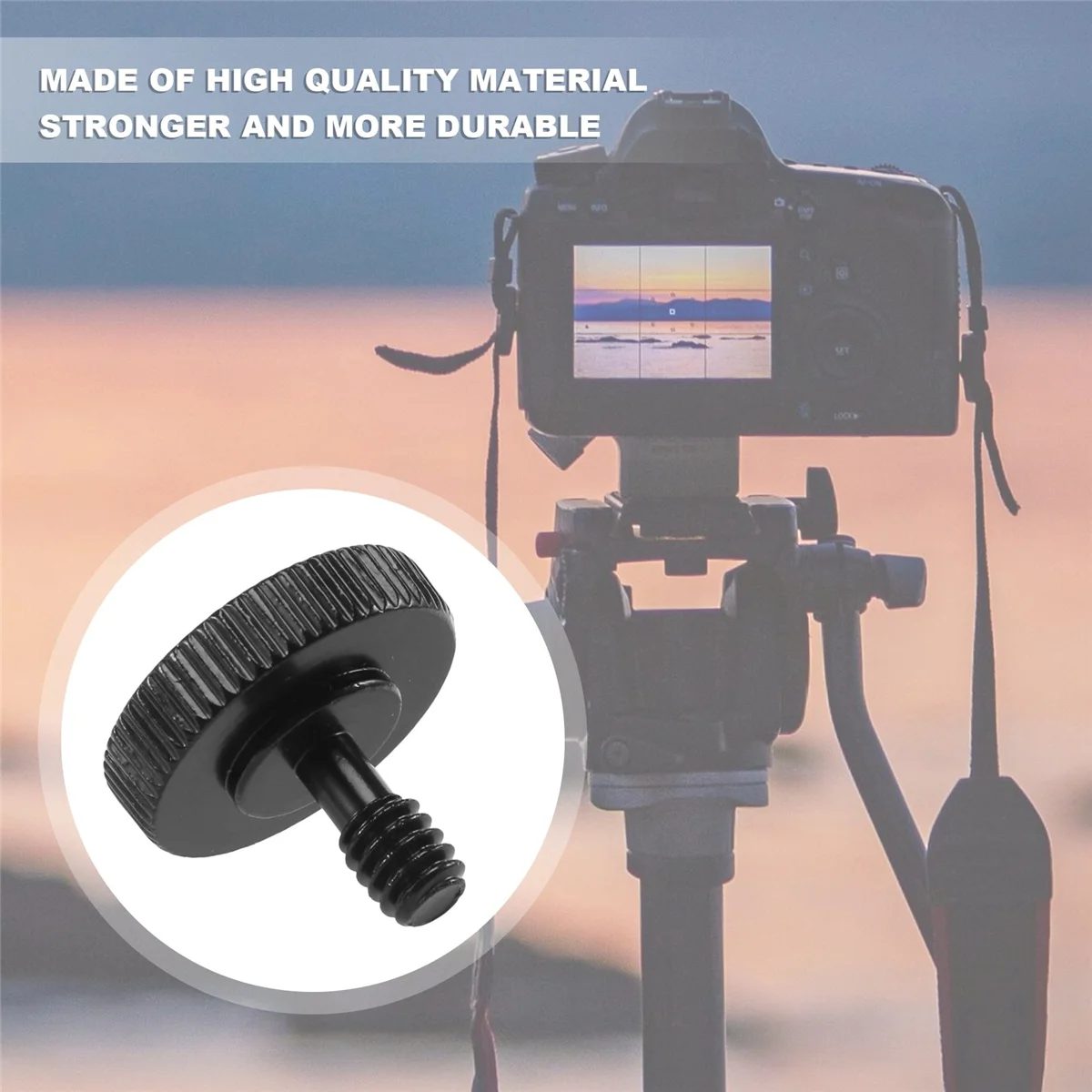 Camera Quick Release Thumb Screw with L Bracket Mount Adapter (Pack of 2)