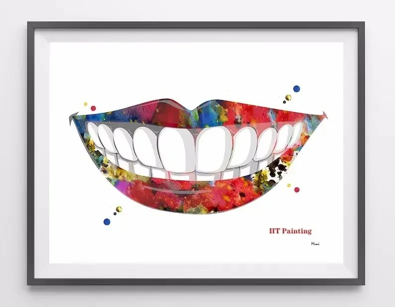 Modern Dental Art - Tooth Implant Anatomy Canvas Poster