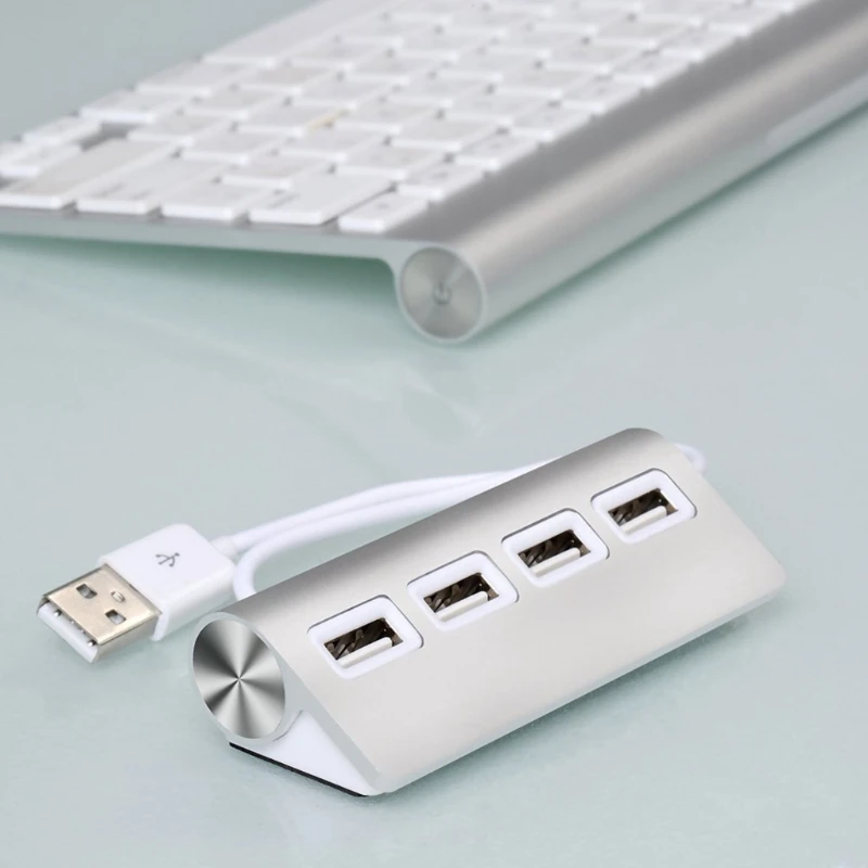 Mini Multi-Port USB 2.0 Hub Multi-USB Splitter Adapter 4 Ports High Speed
